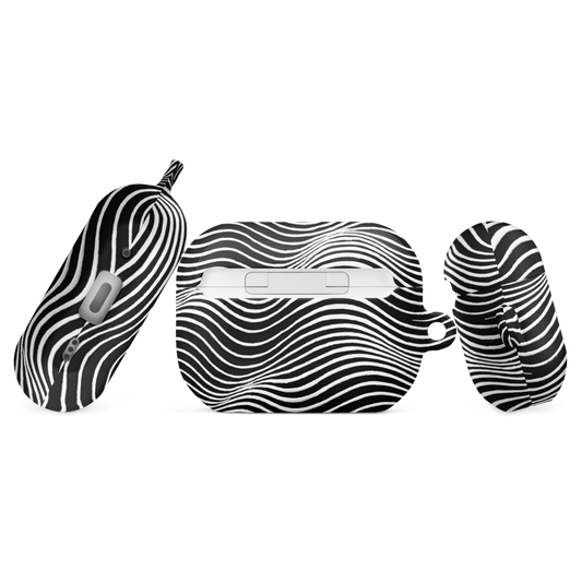 Monochrome Waves - AirPods Case