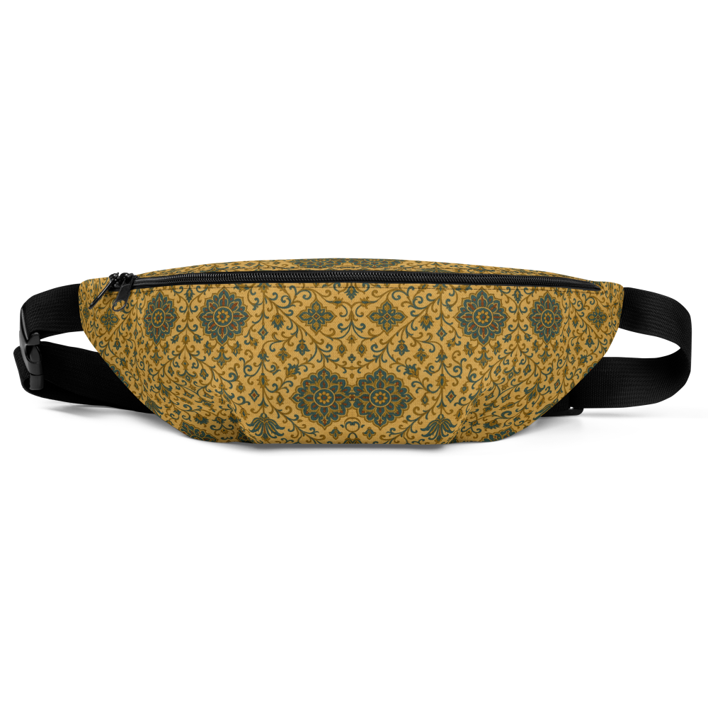 Fanny pack with a pattern on a white background