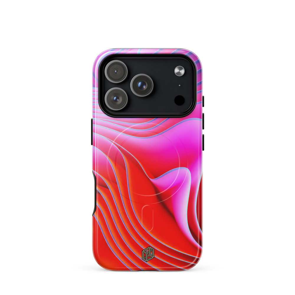 Case Temple Neon Current MagSafe iPhone 17 Pro glossy case front