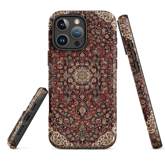 Persian Rug MagSafe iPhone 17 Pro Max case matte vintage mandala ethnic design shockproof Case Temple