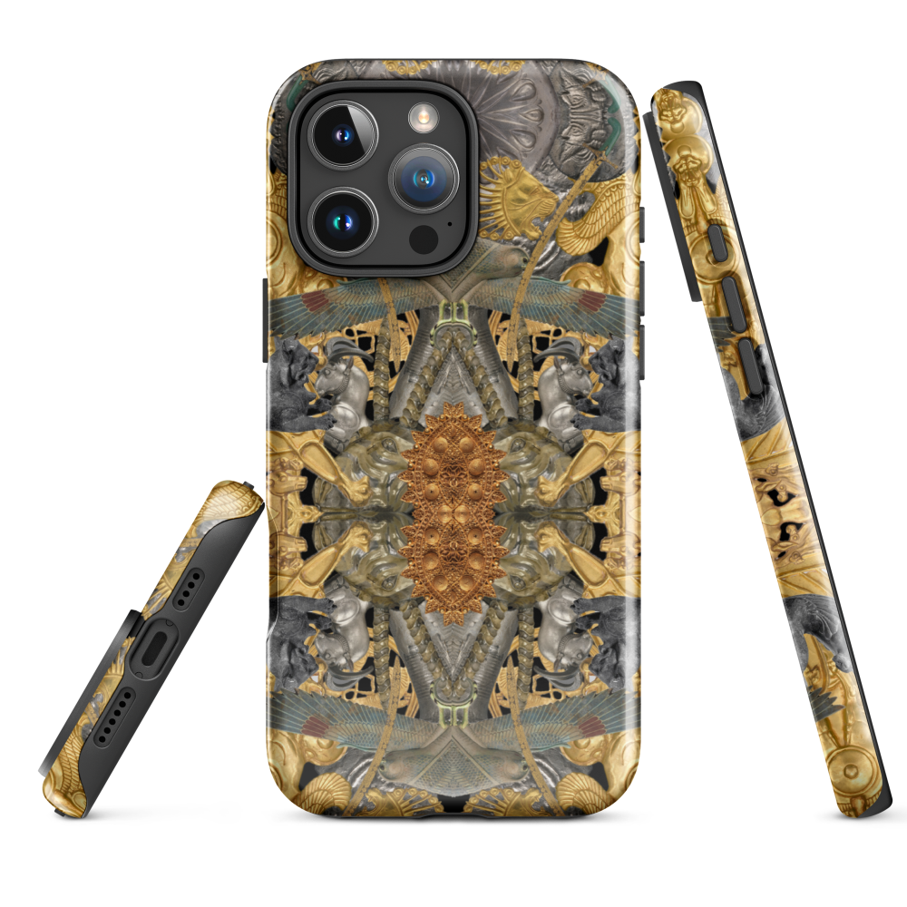 Phone case with intricate design on a white background