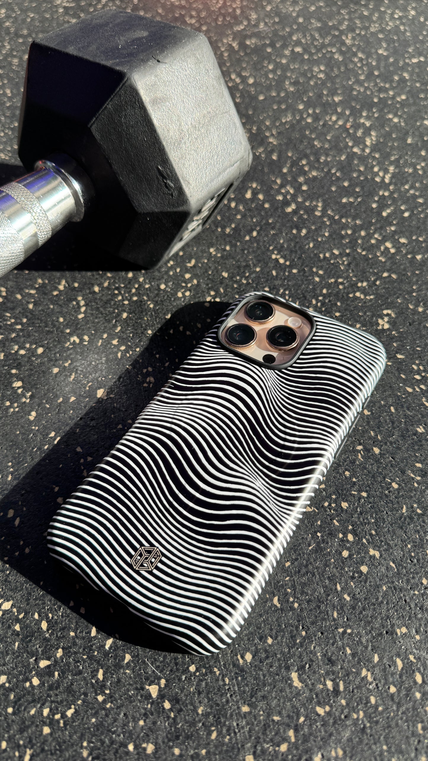Monochrome Waves - iPhone Case