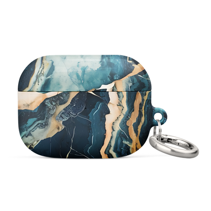 Azure Stone marble AirPods Pro Gen 1 case front view