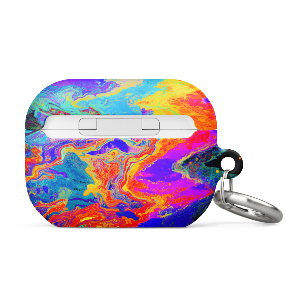 Vibrant psychedelic AirPods Pro Gen 2 case back view