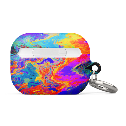 Vibrant psychedelic AirPods Pro Gen 2 case back view