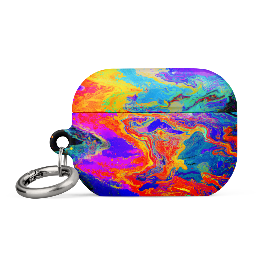 Chromadelic Flow psychedelic AirPods Pro Gen 2 case front viewProduct mockup