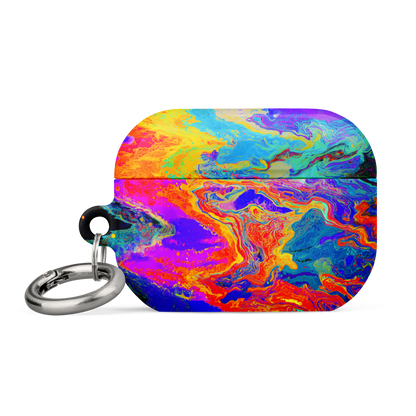 Chromadelic Flow psychedelic AirPods Pro Gen 2 case front viewProduct mockup