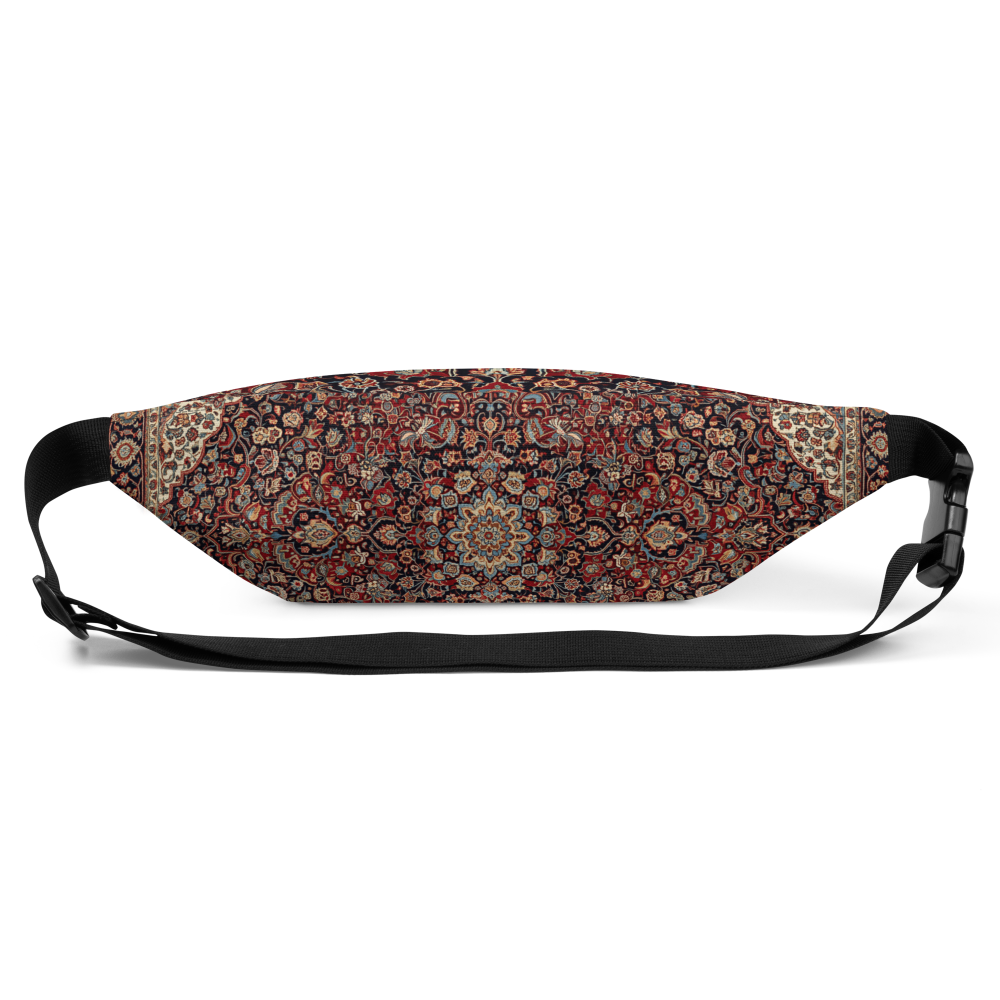 Persian Mandala fanny pack back view detailed mandala pattern festival waist bag