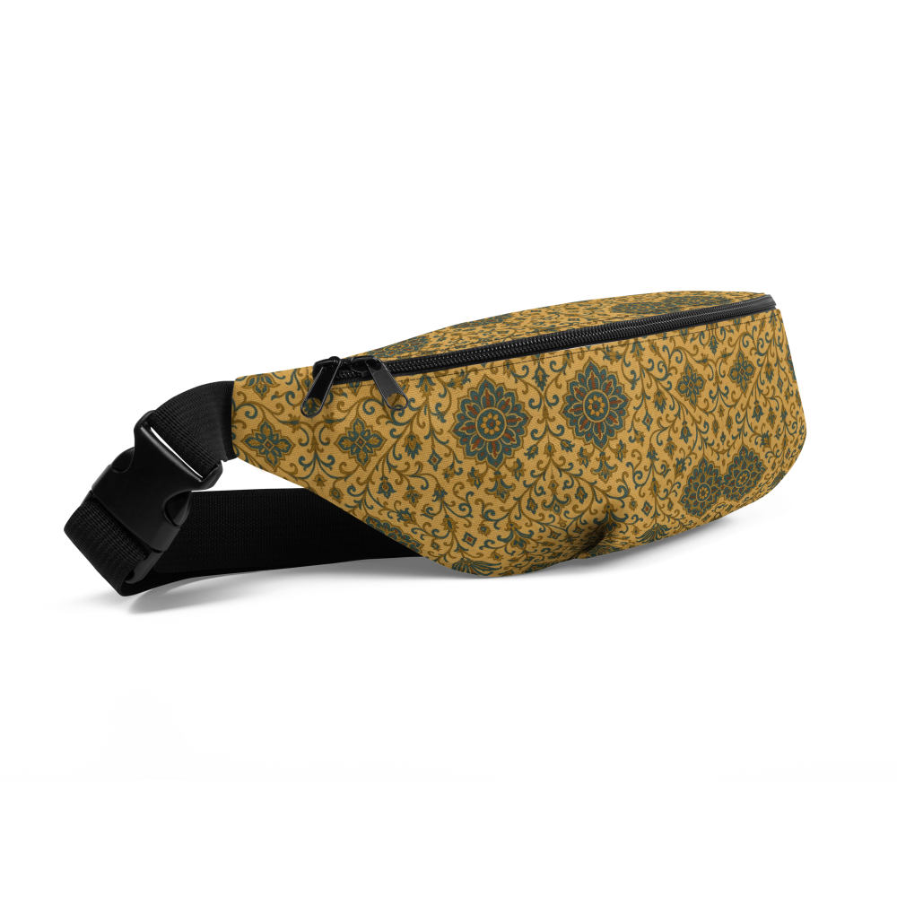 Patterned fanny pack on a white background