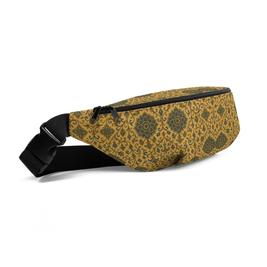 Patterned fanny pack on a white background