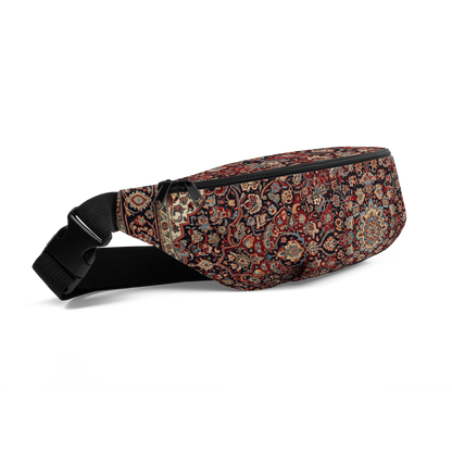 Persian Rug  fanny pack front left view festival waist bag adjustable strap Case Temple