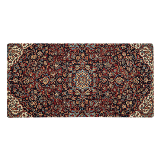 Persian Rug gaming mouse pad 36x18 non-slip desk mat polyester surface Case Temple
