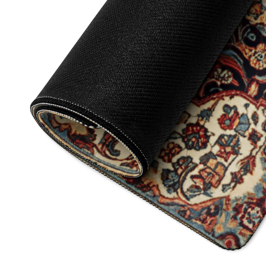 Persian Rug mouse pad product details stitched edges rubber base gaming desk mat