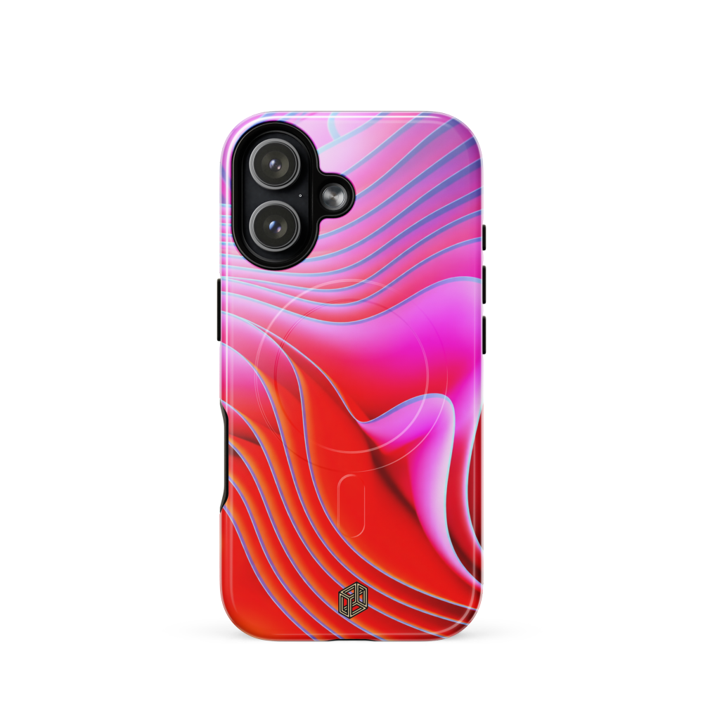 Case Temple Neon Current MagSafe iPhone 17 dual-layer case front
