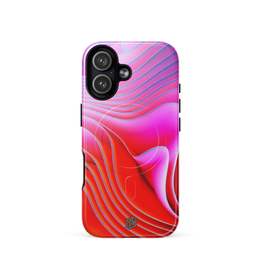Case Temple Neon Current MagSafe iPhone 17 dual-layer case front