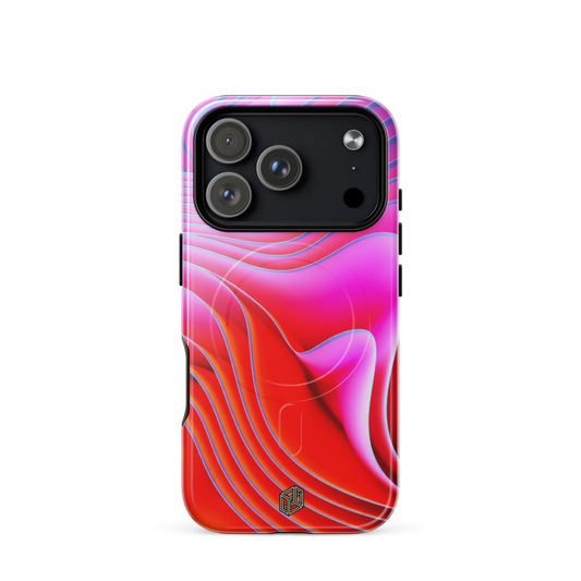 Case Temple Neon Current MagSafe iPhone 17 Pro glossy case front