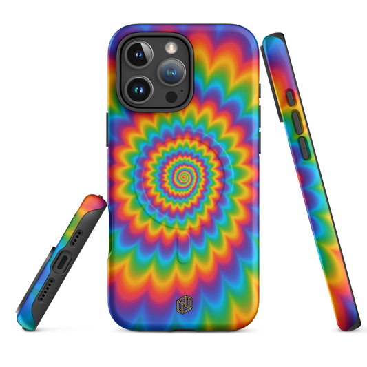 Case Temple Prismatic Spiral MagSafe iPhone 16 Pro Max protective case