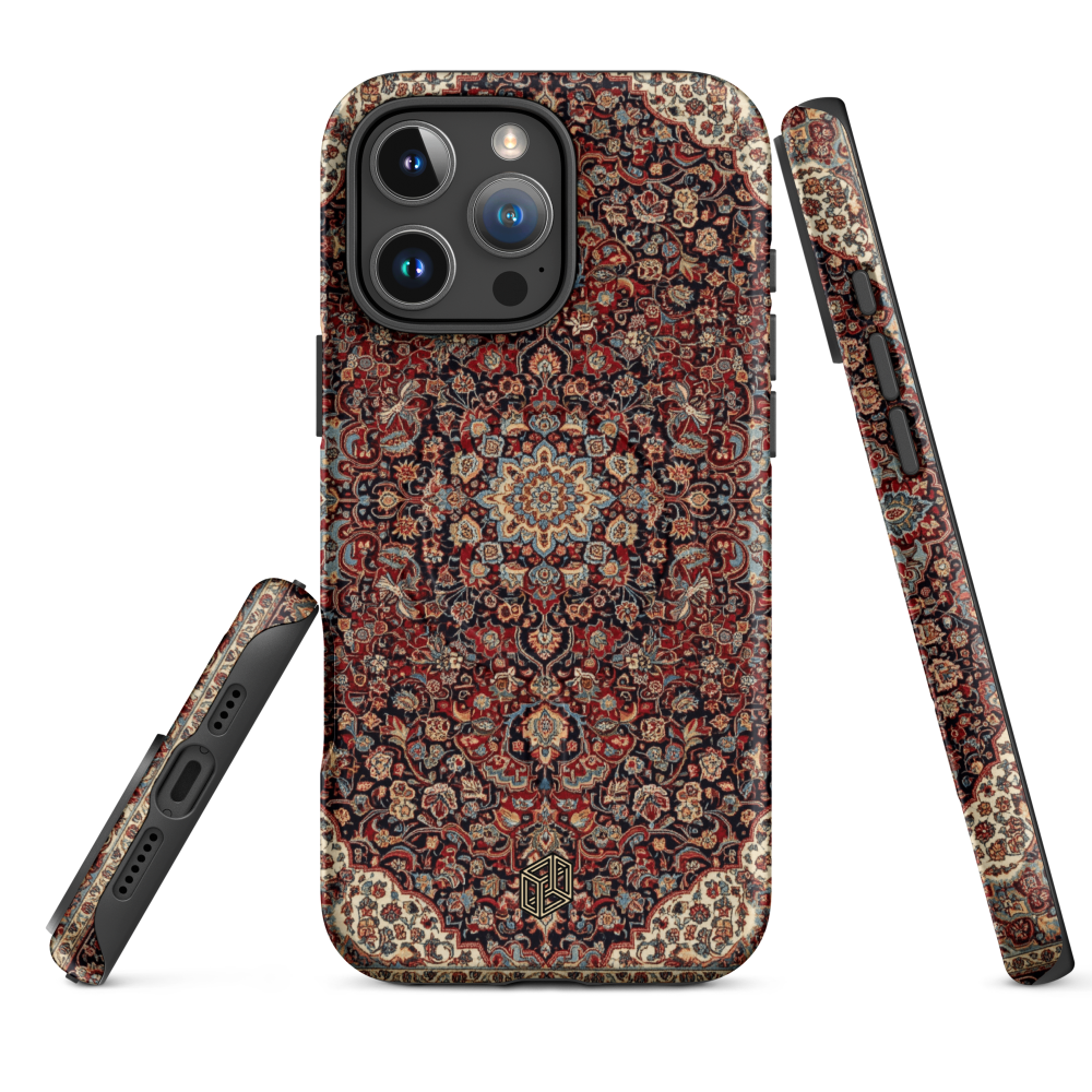 Persian Rug MagSafe iPhone 17 Pro Max case matte vintage mandala ethnic design shockproof Case Temple