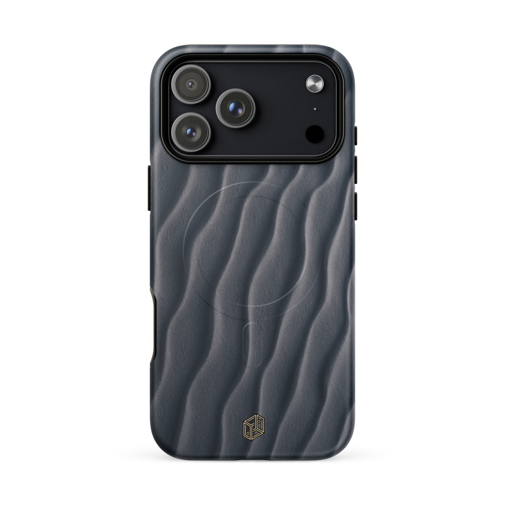 Moon Soil MagSafe case on iPhone 17 Pro Max showing lunar texture design