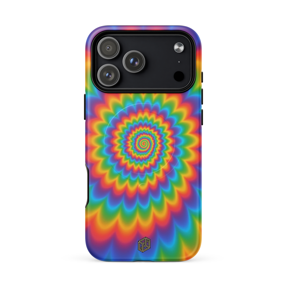 Case Temple Prismatic Spiral MagSafe case iPhone 17 Pro Max front view
