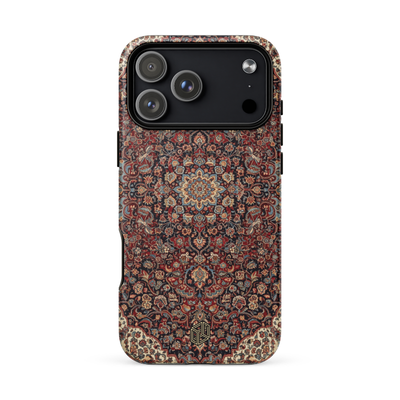 Persian Rug MagSafe iPhone 17 Pro Max case matte vintage mandala design shockproof Case Temple
