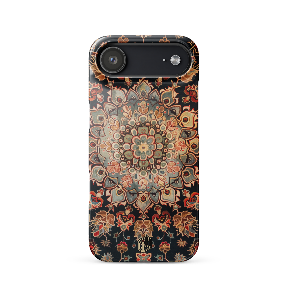 iPhone 17 case with a colorful Persian rug design