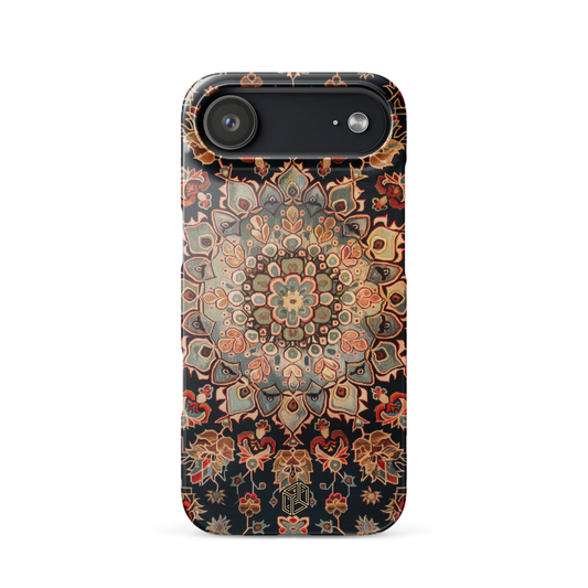 iPhone 17 case with a colorful Persian rug design