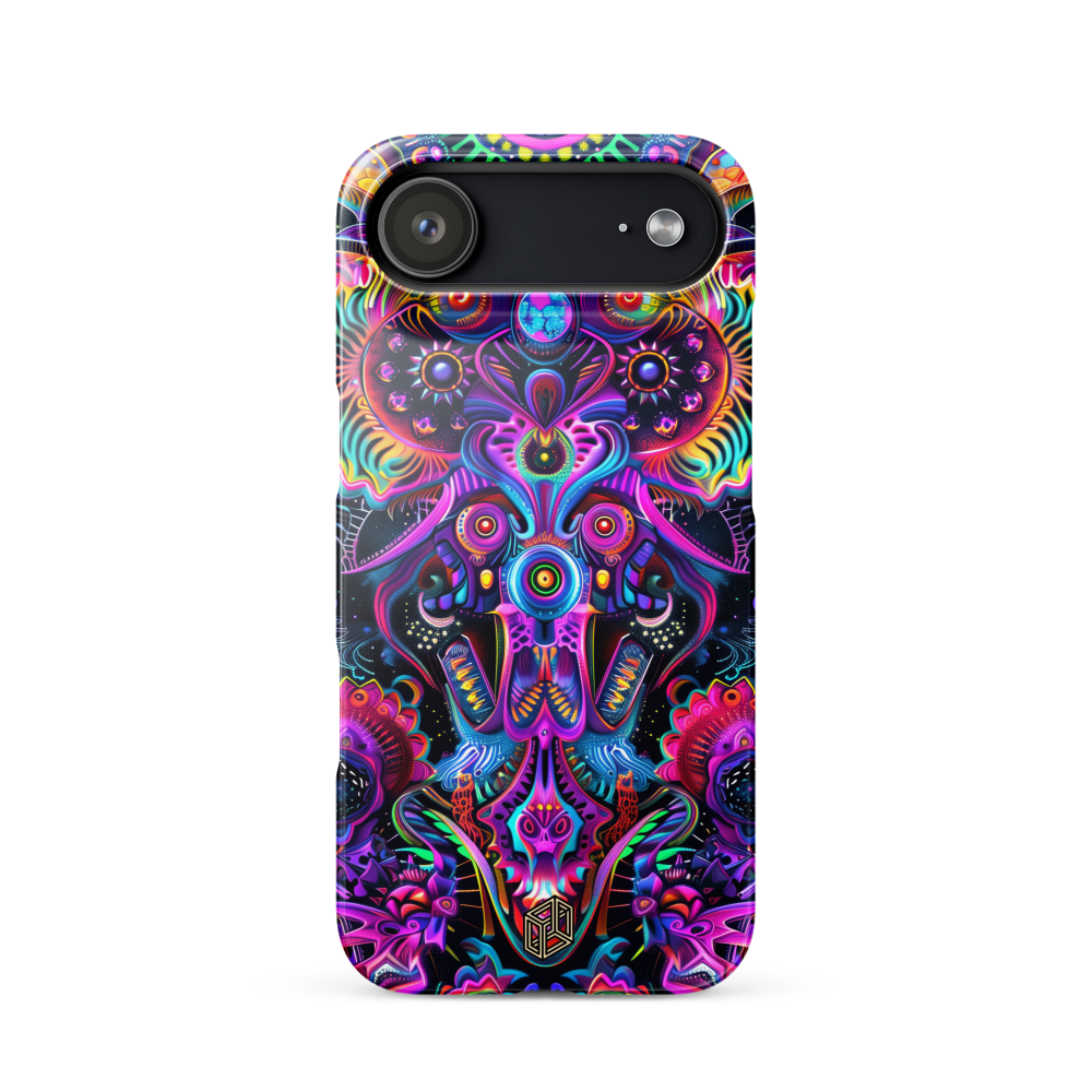 iPhone 17 air case with a vibrant, multicolored abstract design 