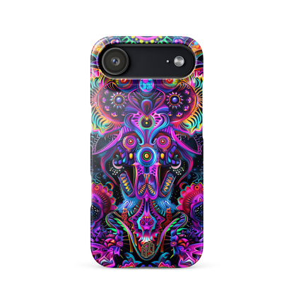 iPhone 17 air case with a vibrant, multicolored abstract design 