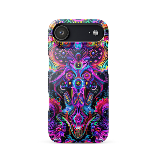 iPhone 17 air case with a vibrant, multicolored abstract design 