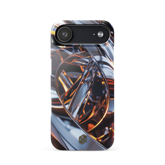 iPhone case with chrome design