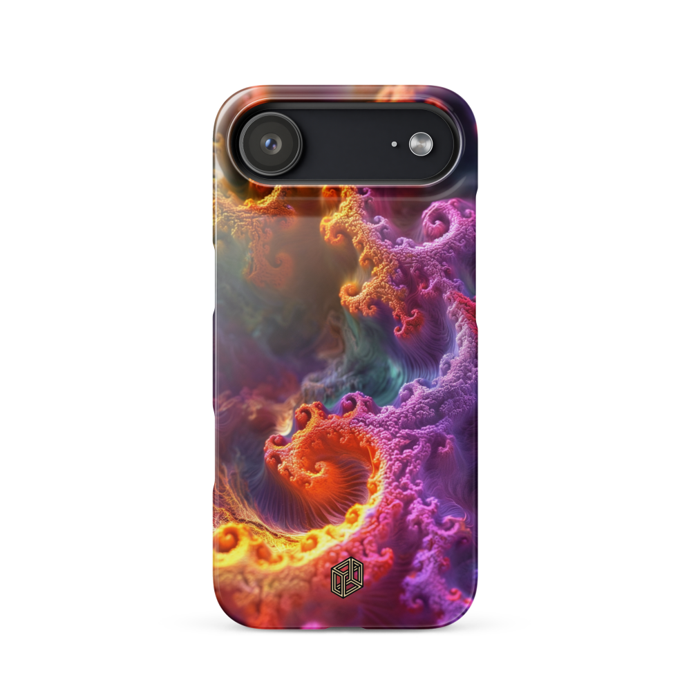 iPhone case with a colorful fractal design | Trippy