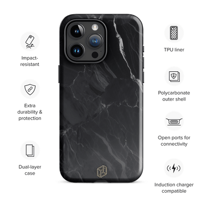 Black Marquina - iPhone Case - Shield