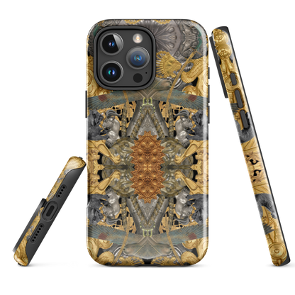 Phone case with intricate design on a white background