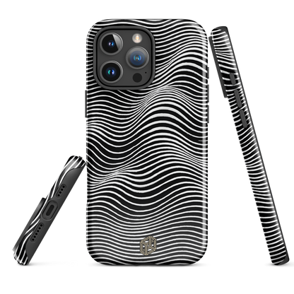 Monochrome Waves - iPhone Case