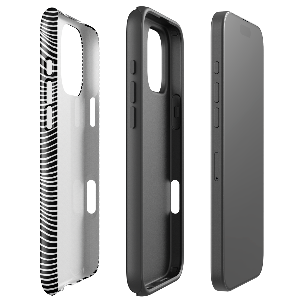 Monochrome Waves - iPhone Case