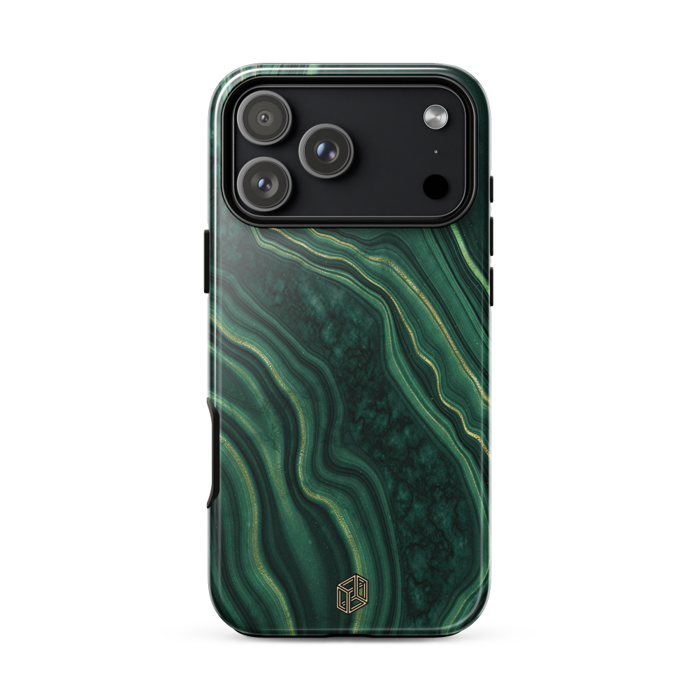 Green marble iPhone case by case temple