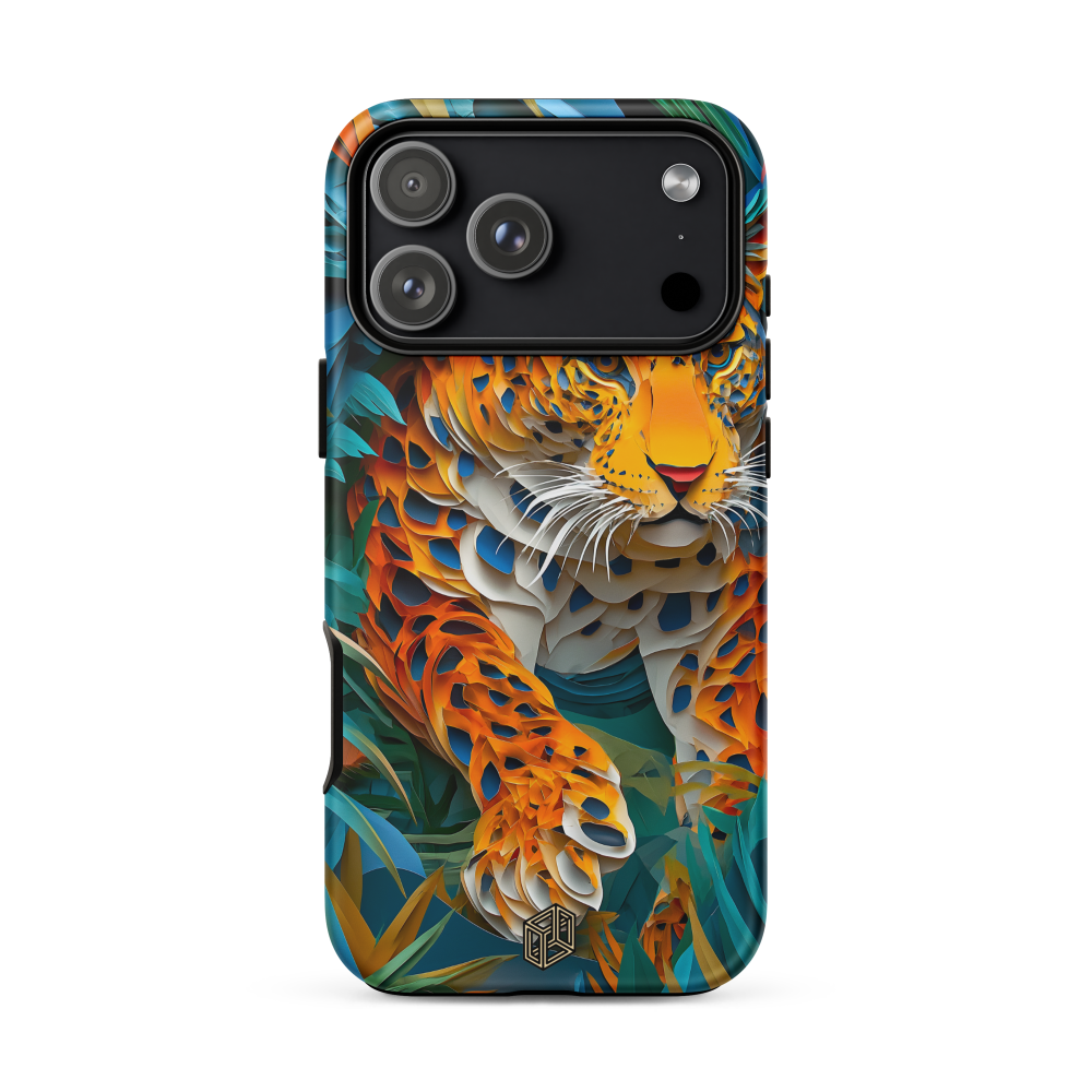 iPhone case with a tiger design
