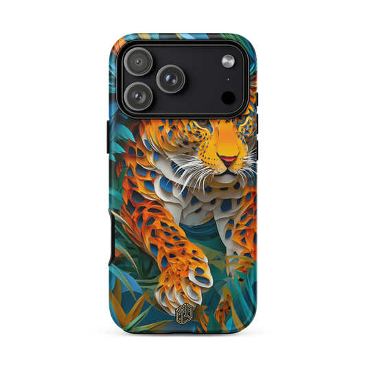 iPhone case with a tiger design